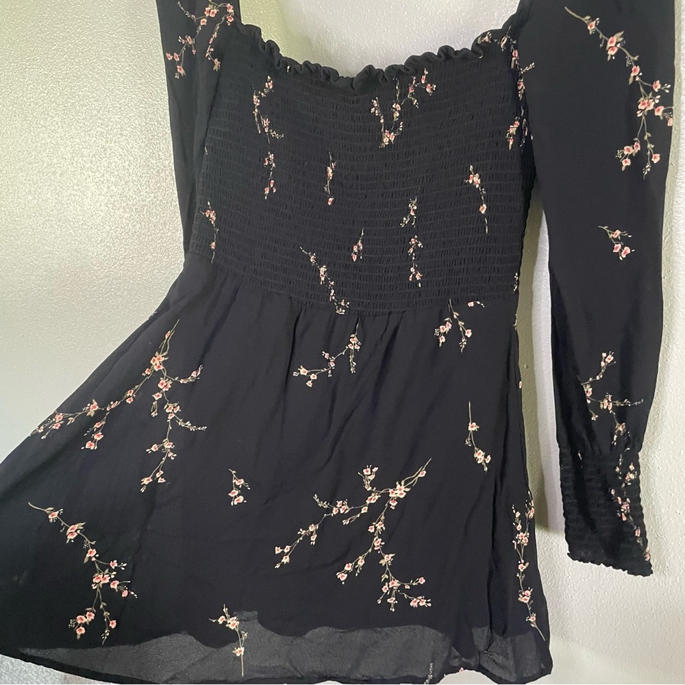 Reformation | Kelli Dress in Black with Pink floral, size small - Picture 11 of 14